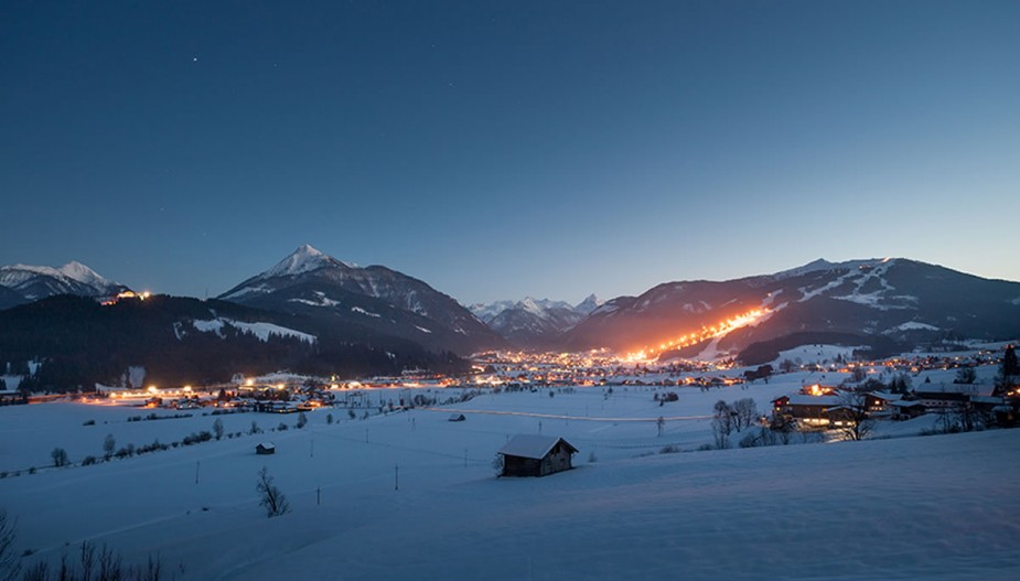 Winteransicht vom Ort Flachau © Flachau Tourismus